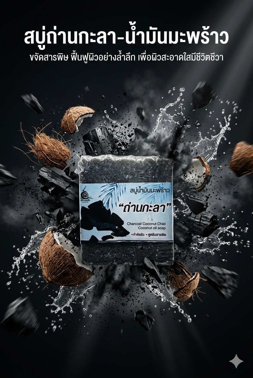 สบู่น้ำมันมะพร้าวถ่านกะลา: สุดยอดตัวช่วยฟื้นฟูผิวหรือแค่เทรนด์ธรรมชาติ?