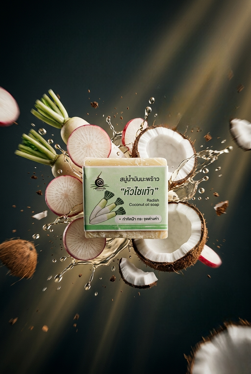 เคลียร์ผิวใส สยบจุดด่างดำ! รีวิว สบู่น้ำมันมะพร้าว “หัวไชเท้า” ไอเทมลับจากภูมิปัญญาธรรมชาติ